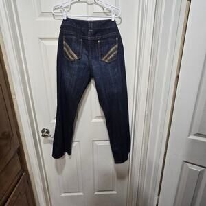 Chico's Women's Straight Leg Jeans - Dark Blue